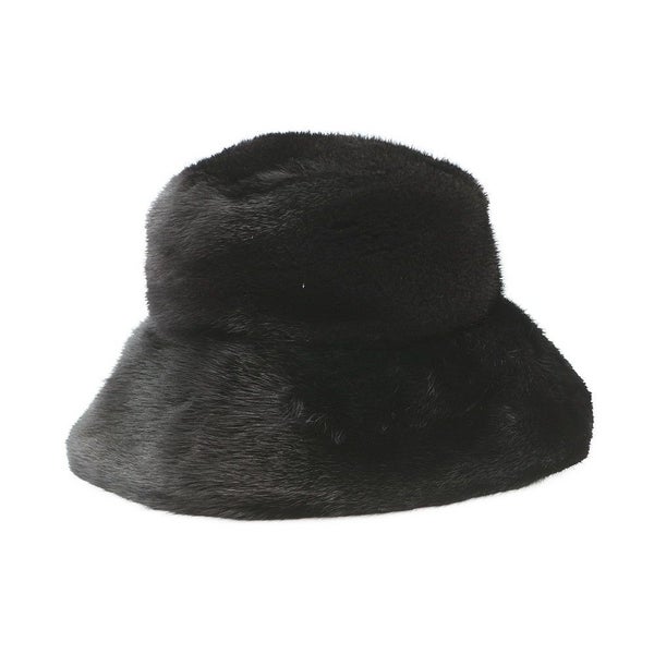 ルイヴィトン ハット モノグラムフラワー バケットハット LV コージー ミンク LOUIS VUITTON 帽子 黒 ブラック