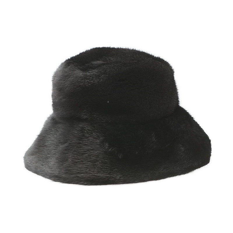 ルイヴィトン ハット モノグラムフラワー バケットハット LV コージー ミンク LOUIS VUITTON 帽子 黒 ブラック
