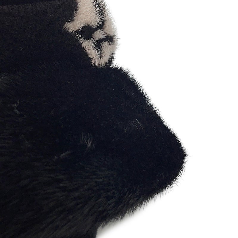 ルイヴィトン ハット モノグラムフラワー バケットハット LV コージー ミンク LOUIS VUITTON 帽子 黒 ブラック