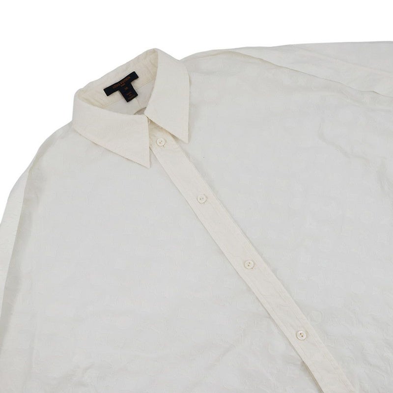 ルイヴィトン 半袖シャツ モモノグラム ドルマン袖 コットン レディースサイズ36 LOUIS VUITTON トップス 白