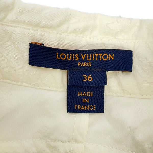 ルイヴィトン 半袖シャツ モモノグラム ドルマン袖 コットン レディースサイズ36 LOUIS VUITTON トップス 白