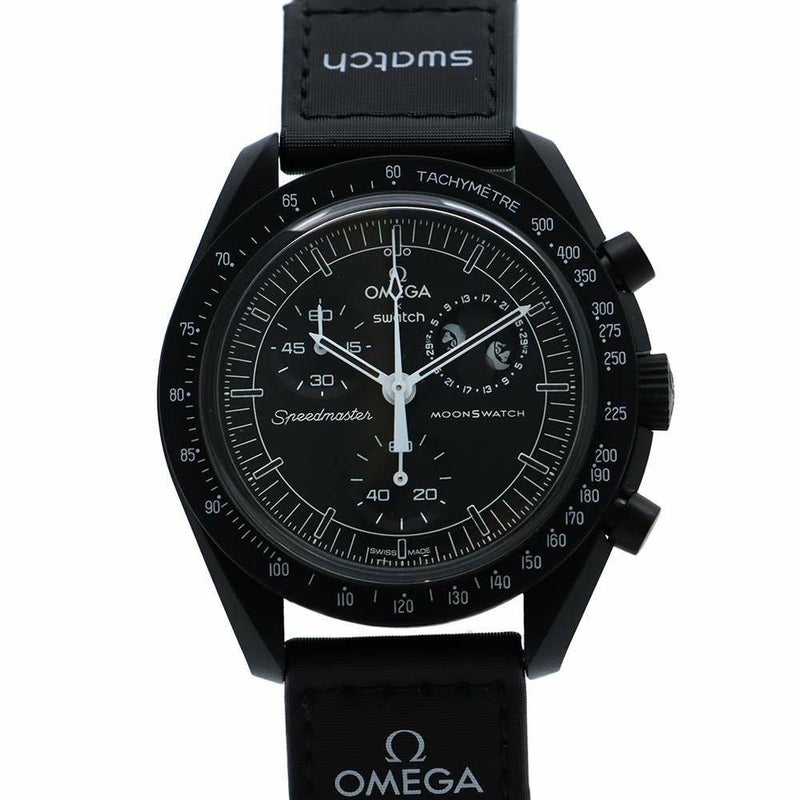 スウォッチ オメガ コラボ ミッション トゥ ザ ムーンフェイズ ニュームーン スヌーピー SO33B700 黒文字盤