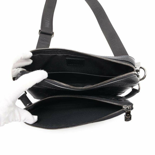 ルイヴィトン ショルダーバッグ モノグラム・エクリプス リバース トリオ・メッセンジャー M69443 LOUIS VUITTON 黒 ブラック