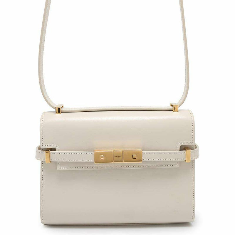 サンローランパリ ショルダーバッグ マンハッタン スモール カーフレザー 675626 SAINT LAURENT PARIS 白 ホワイト