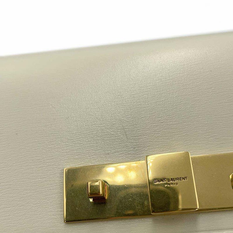 サンローランパリ ショルダーバッグ マンハッタン スモール カーフレザー 675626 SAINT LAURENT PARIS 白 ホワイト