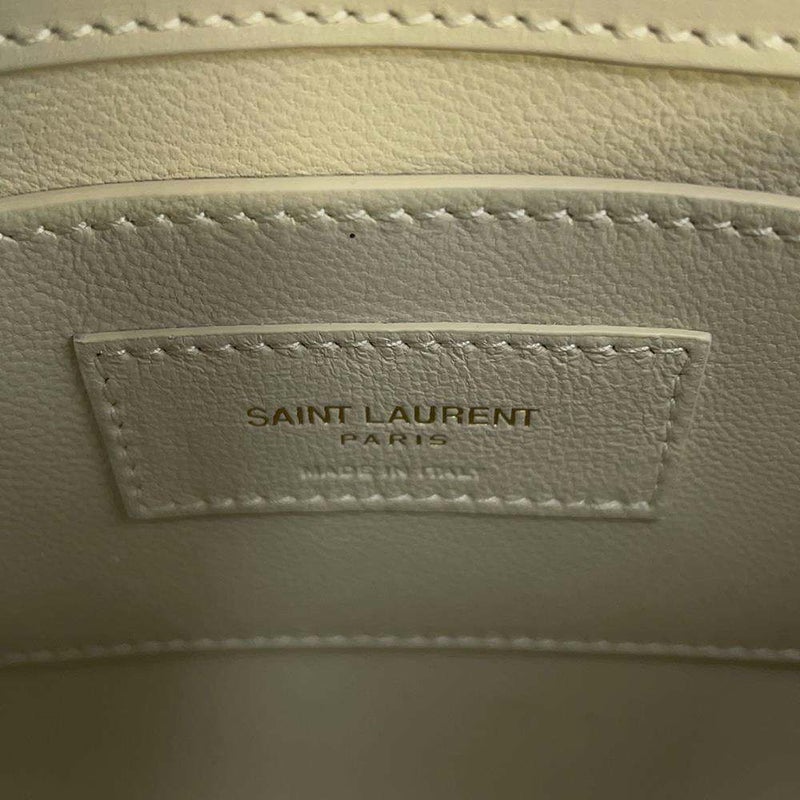 サンローランパリ ショルダーバッグ マンハッタン スモール カーフレザー 675626 SAINT LAURENT PARIS 白 ホワイト
