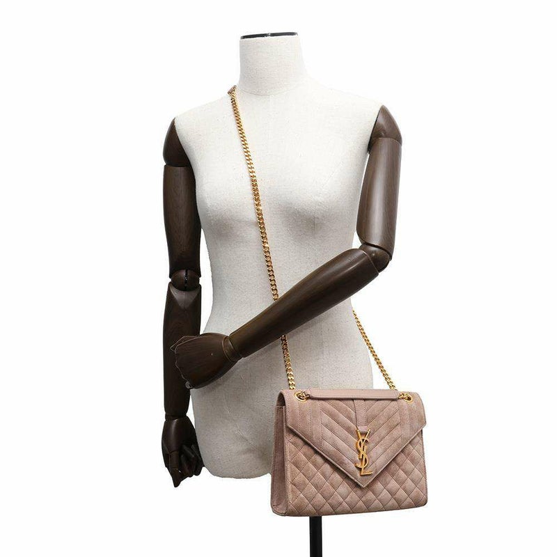 サンローランパリ チェーンショルダーバッグ エンヴェロップ ミディアム スエード 600185 SAINT LAURENT PARIS