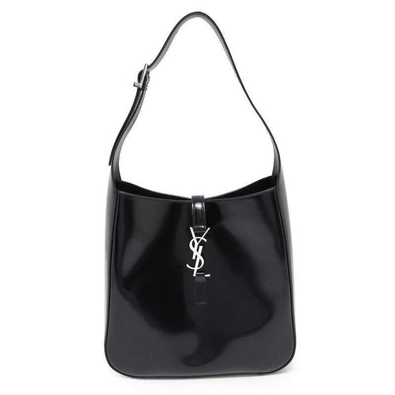サンローランパリ ショルダーバッグ LE 5  7 ホーボーバッグ スモール パテントレザー 727709 SAINT LAURENT PARIS 黒