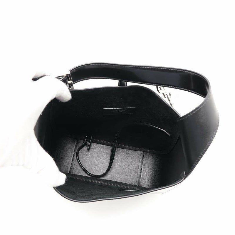 サンローランパリ ショルダーバッグ LE 5  7 ホーボーバッグ スモール パテントレザー 727709 SAINT LAURENT PARIS 黒