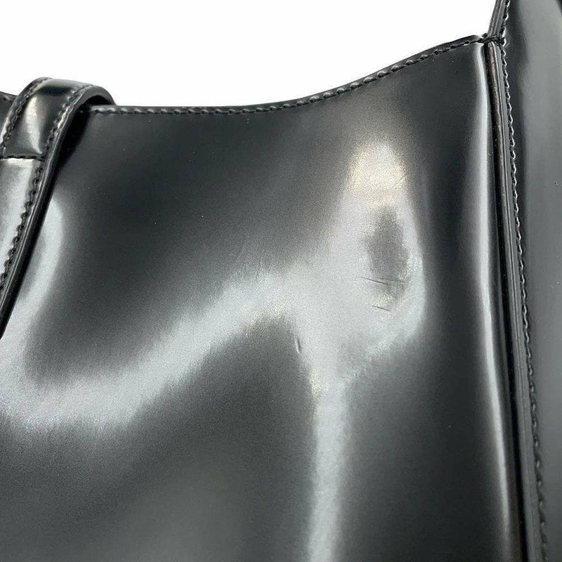 サンローランパリ ショルダーバッグ LE 5  7 ホーボーバッグ スモール パテントレザー 727709 SAINT LAURENT PARIS 黒