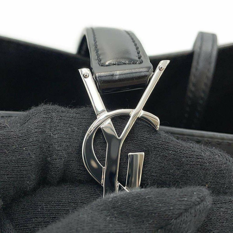 サンローランパリ ショルダーバッグ LE 5  7 ホーボーバッグ スモール パテントレザー 727709 SAINT LAURENT PARIS 黒