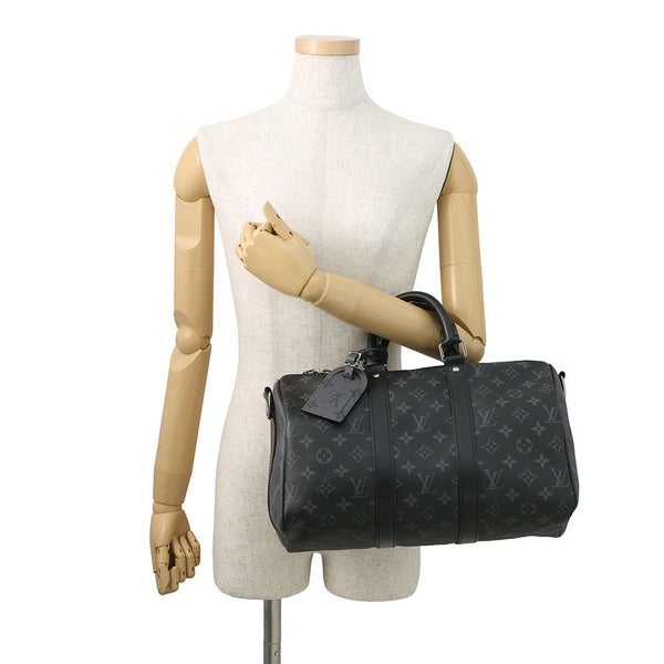 ルイヴィトン ハンドバッグ モノグラム・エクリプス リバース キーポル・バンドリエール35 M46655 2way ブラック 黒