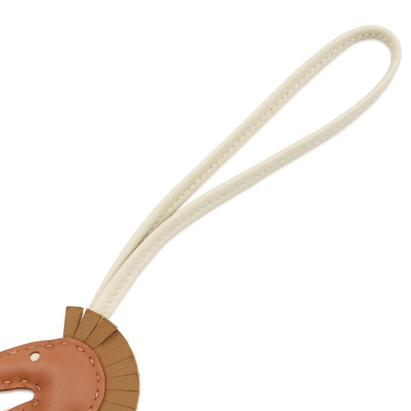 エルメス バッグチャーム イポ タツノオトシゴ ゴールド/クレ/クラフト ラムスキン B刻印 HERMES