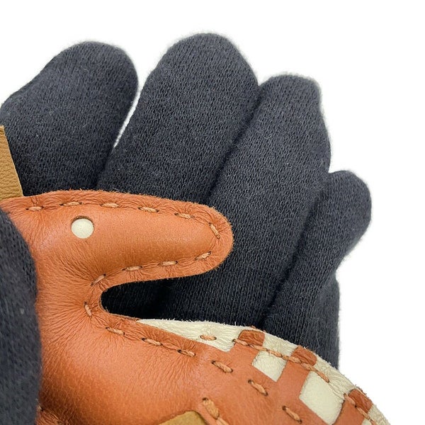 エルメス バッグチャーム イポ タツノオトシゴ ゴールド/クレ/クラフト ラムスキン B刻印 HERMES