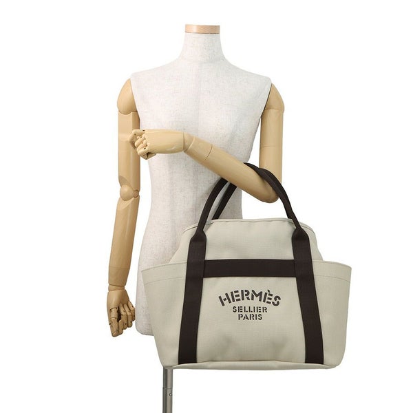 エルメス サックドパンサージュ グルーム SAC DE PANSAGE GROOM ベージュ・サブール/フー/シルバー金具 トワルシェブロン/キャンバス K刻印