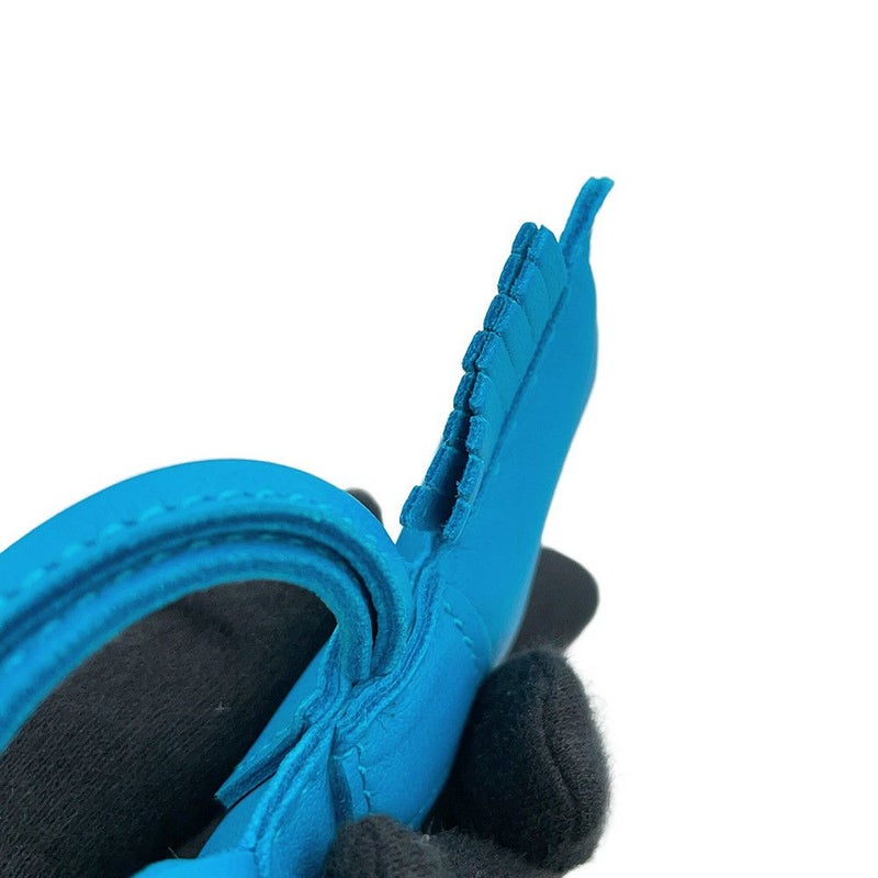 エルメス バッグチャーム ロデオPM ブルーザンジバル ラムスキン HERMES