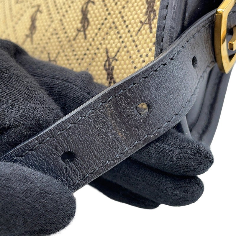 サンローランパリ ショルダーバッグ モノグラム サッチェル オールオーバー ミディアム 585006 SAINT LAURENT PARIS 黒