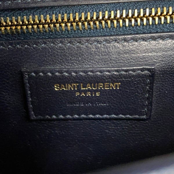 サンローランパリ ショルダーバッグ モノグラム サッチェル オールオーバー ミディアム 585006 SAINT LAURENT PARIS 黒