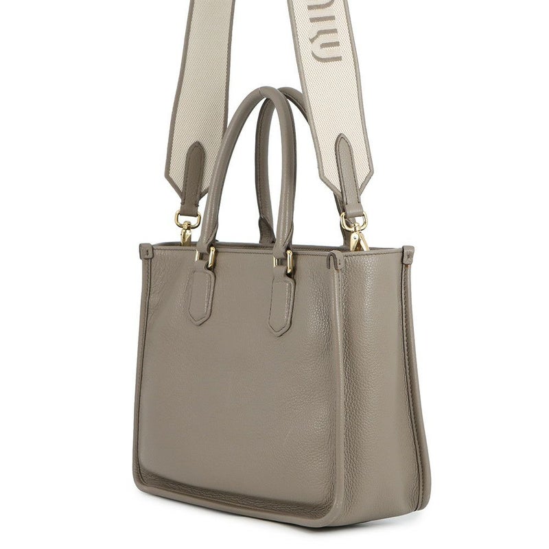 ミュウミュウ ハンドバッグ ロゴ ヴィッテロダイノ レザー 5BA249 Miu Miu 2wayショルダーバッグ