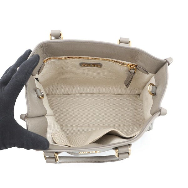 ミュウミュウ ハンドバッグ ロゴ ヴィッテロダイノ レザー 5BA249 Miu Miu 2wayショルダーバッグ