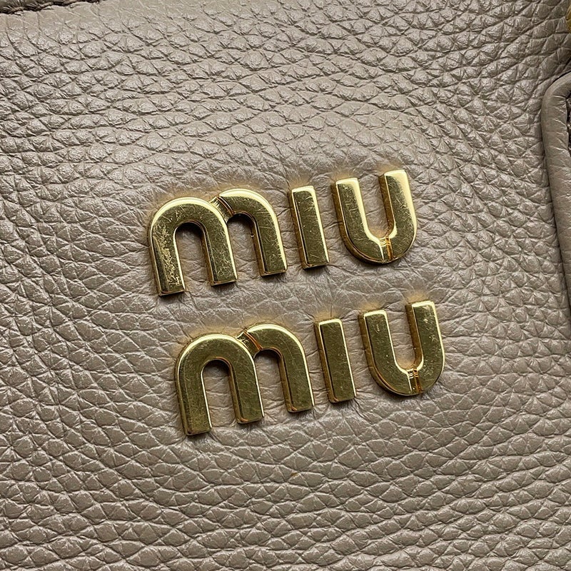 ミュウミュウ ハンドバッグ ロゴ ヴィッテロダイノ レザー 5BA249 Miu Miu 2wayショルダーバッグ