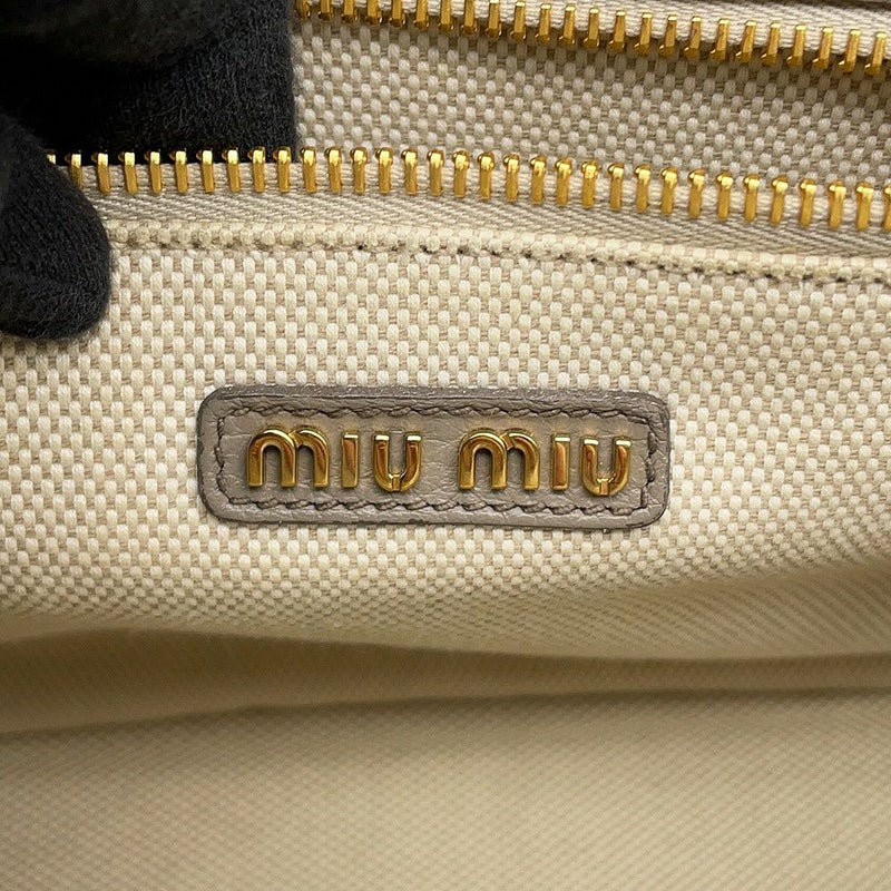 ミュウミュウ ハンドバッグ ロゴ ヴィッテロダイノ レザー 5BA249 Miu Miu 2wayショルダーバッグ