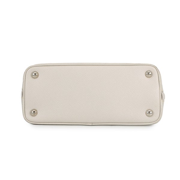 プラダ ハンドバッグ  プロムナード トライアングルロゴ サフィアーノ レザー BL0838 PRADA 2wayショルダー 白