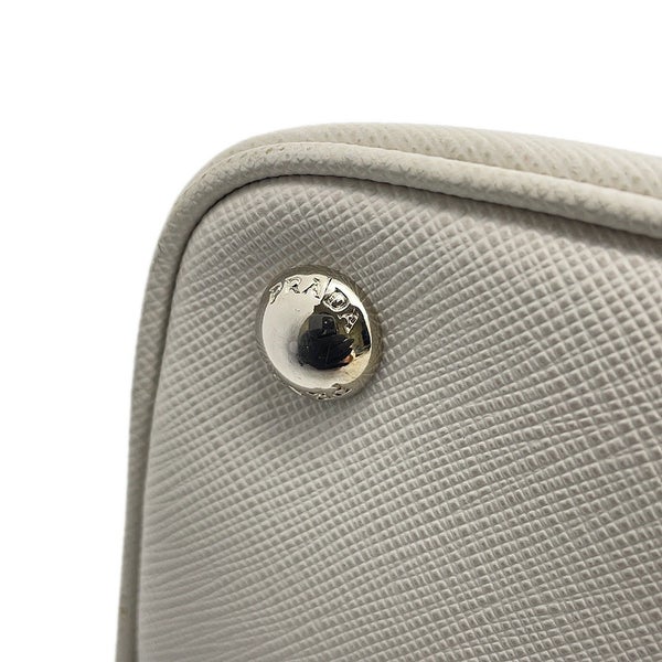 プラダ ハンドバッグ  プロムナード トライアングルロゴ サフィアーノ レザー BL0838 PRADA 2wayショルダー 白