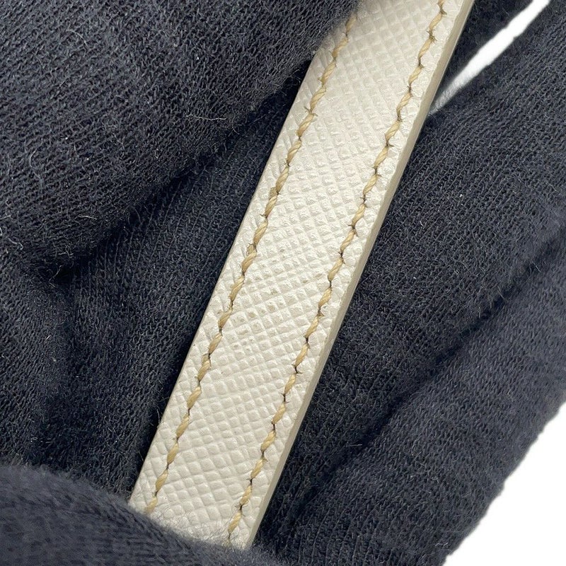 プラダ ハンドバッグ  プロムナード トライアングルロゴ サフィアーノ レザー BL0838 PRADA 2wayショルダー 白