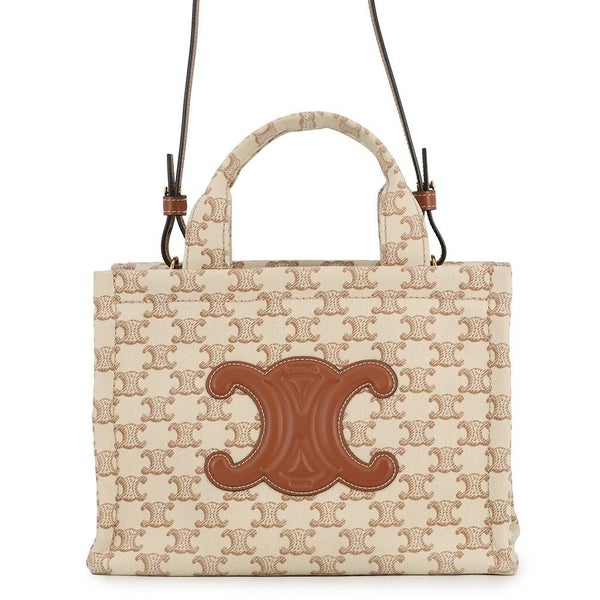 セリーヌ ハンドバッグ トリオンフ カバ タイス スモール キャンバス 199162FRF CELINE 2wayショルダーバッグ