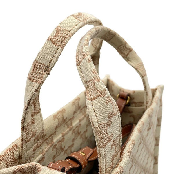 セリーヌ ハンドバッグ トリオンフ カバ タイス スモール キャンバス 199162FRF CELINE 2wayショルダーバッグ