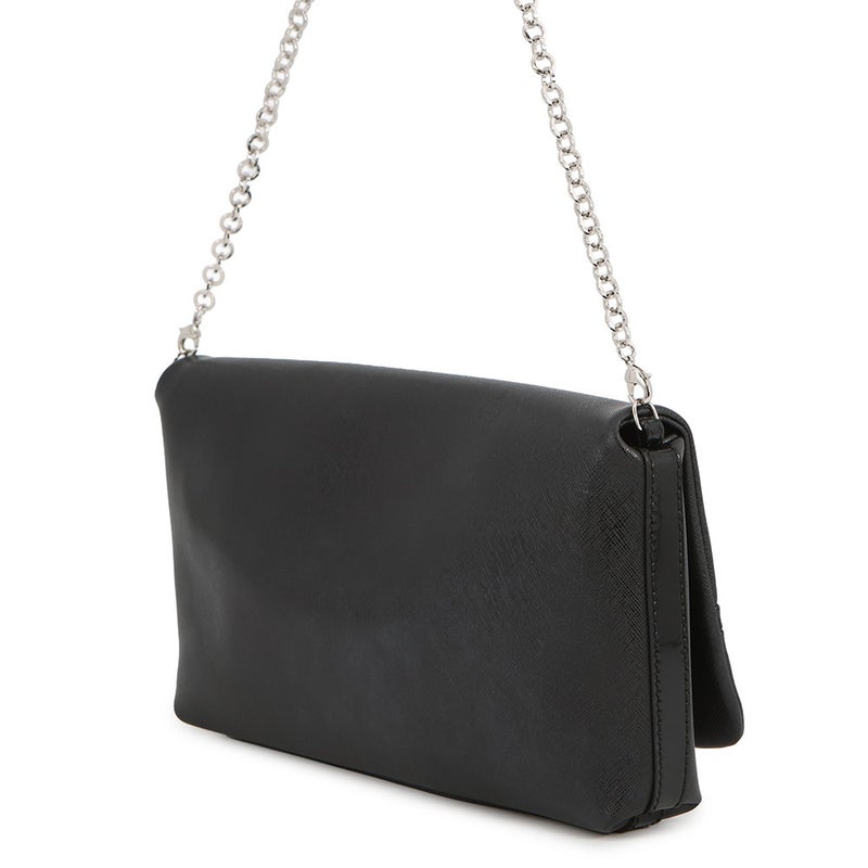 サルヴァトーレ・フェラガモ チェーンショルダーバッグ ヴァラ リボン パテント レザー 21C671 Ferragamo 黒
