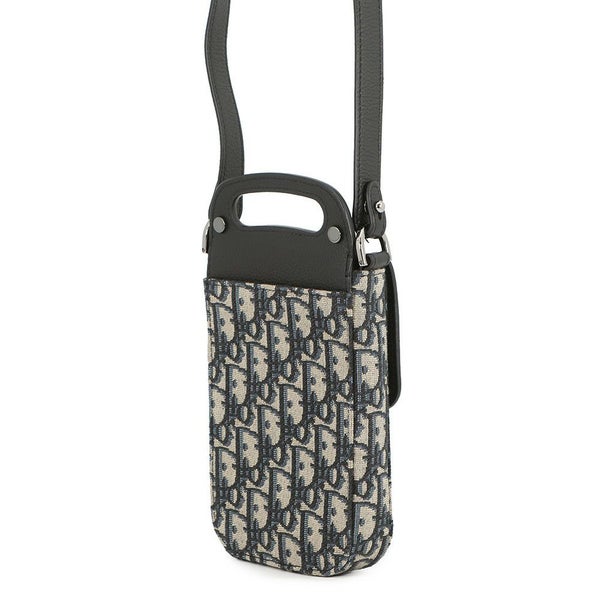 クリスチャン・ディオール ショルダーバッグ オブリーク サドル バーティカルポーチ Christian Dior 黒 トロッター