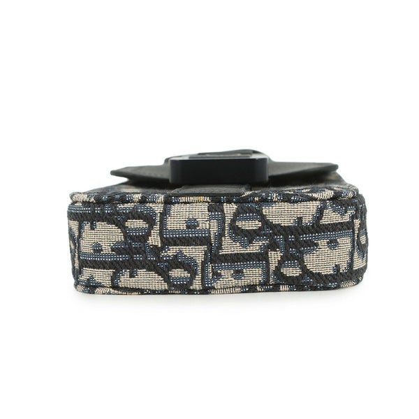 クリスチャン・ディオール ショルダーバッグ オブリーク サドル バーティカルポーチ Christian Dior 黒 トロッター