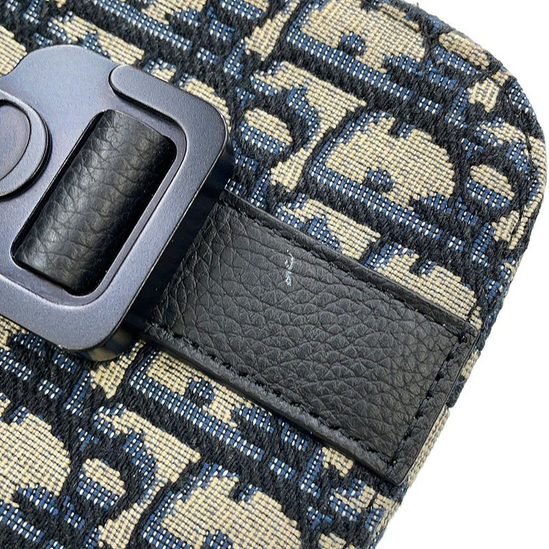 クリスチャン・ディオール ショルダーバッグ オブリーク サドル バーティカルポーチ Christian Dior 黒 トロッター