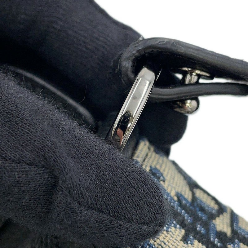 クリスチャン・ディオール ショルダーバッグ オブリーク サドル バーティカルポーチ Christian Dior 黒 トロッター