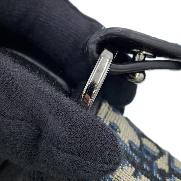 クリスチャン・ディオール ショルダーバッグ オブリーク サドル バーティカルポーチ Christian Dior 黒 トロッター