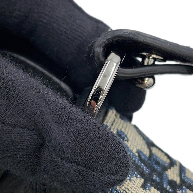 クリスチャン・ディオール ショルダーバッグ オブリーク サドル バーティカルポーチ Christian Dior 黒 トロッター