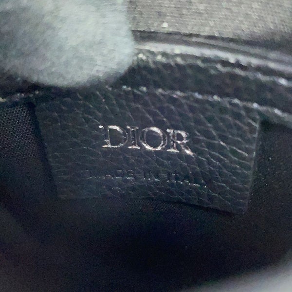 クリスチャン・ディオール ショルダーバッグ オブリーク サドル バーティカルポーチ Christian Dior 黒 トロッター