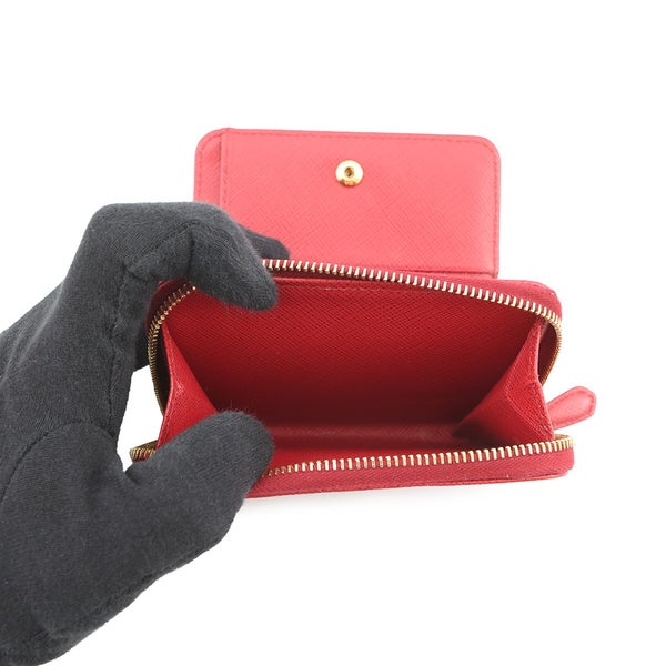 プラダ 二つ折り財布 コンパクトウォレット レザー PRADA