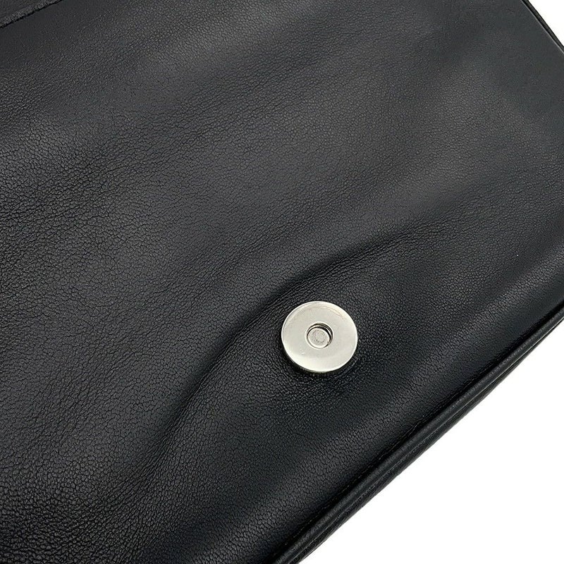 プラダ チェーンショルダーバッグ ロゴ レザー PRADA 2ｗay 黒