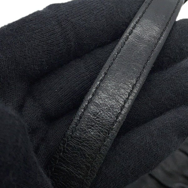 プラダ チェーンショルダーバッグ ロゴ レザー PRADA 2ｗay 黒