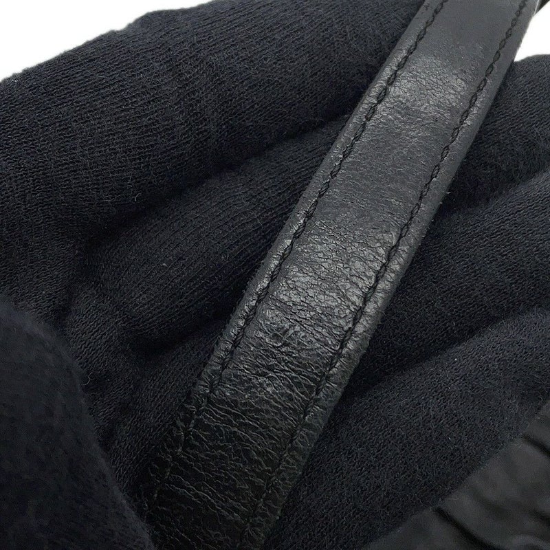 プラダ チェーンショルダーバッグ ロゴ レザー PRADA 2ｗay 黒