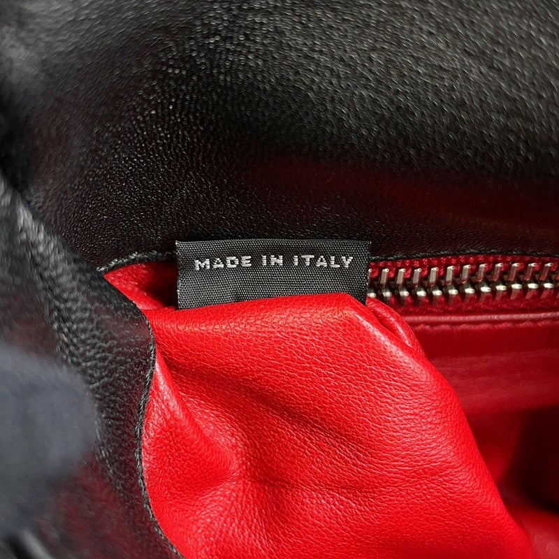 プラダ チェーンショルダーバッグ ロゴ レザー PRADA 2ｗay 黒