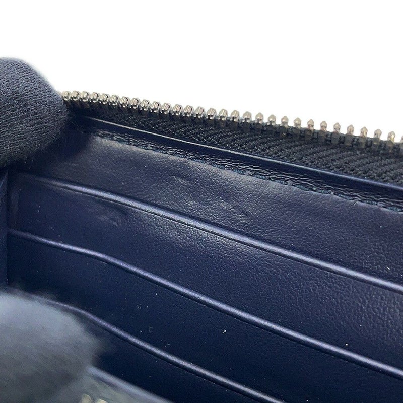 ボッテガヴェネタ 長財布 イントレチャート ラウンドファスナー ロングウォレット バイカラー 749427 BOTTEGA VENETA