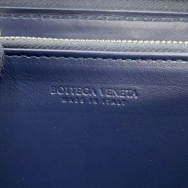 ボッテガヴェネタ 長財布 イントレチャート ラウンドファスナー ロングウォレット バイカラー 749427 BOTTEGA VENETA