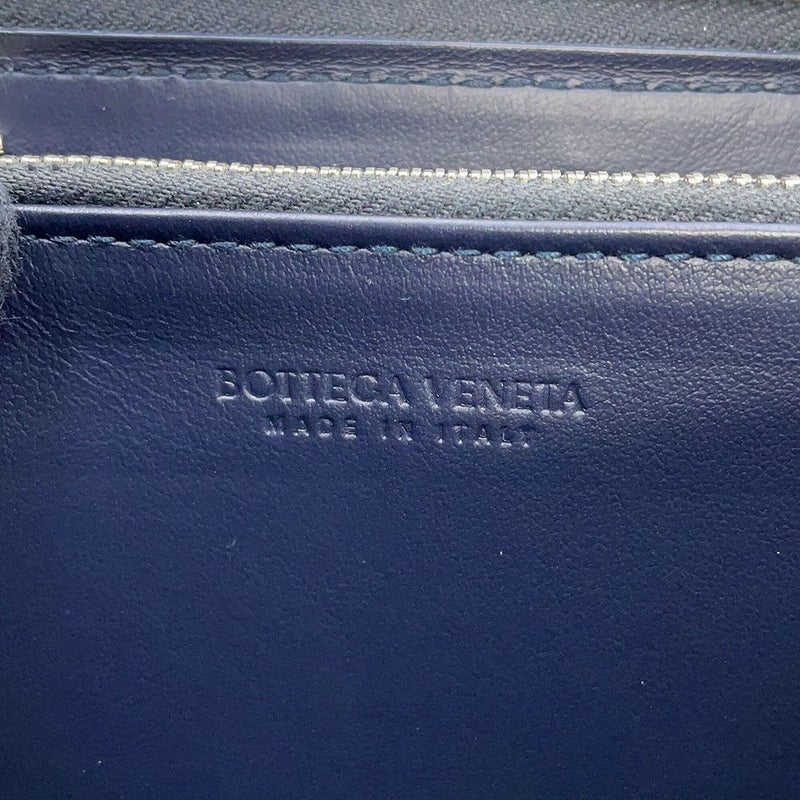 ボッテガヴェネタ 長財布 イントレチャート ラウンドファスナー ロングウォレット バイカラー 749427 BOTTEGA VENETA