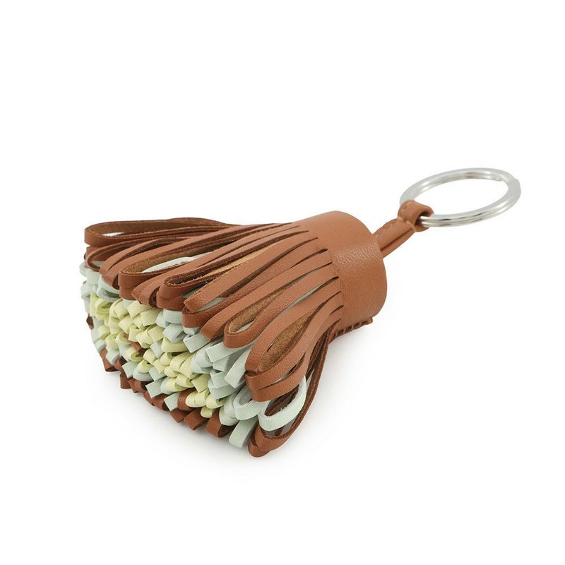 エルメス カルメン トリコロール ゴールド/ジョーヌプッサン/ペパーミント/シルバー金具 ラムスキン K刻印