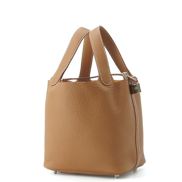 エルメス ハンドバッグ ピコタンロックPM ゴールド/シルバー金具 トリヨンクレマンス U刻印