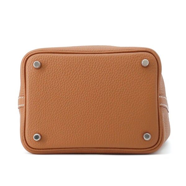 エルメス ハンドバッグ ピコタンロックPM ゴールド/シルバー金具 トリヨンクレマンス U刻印